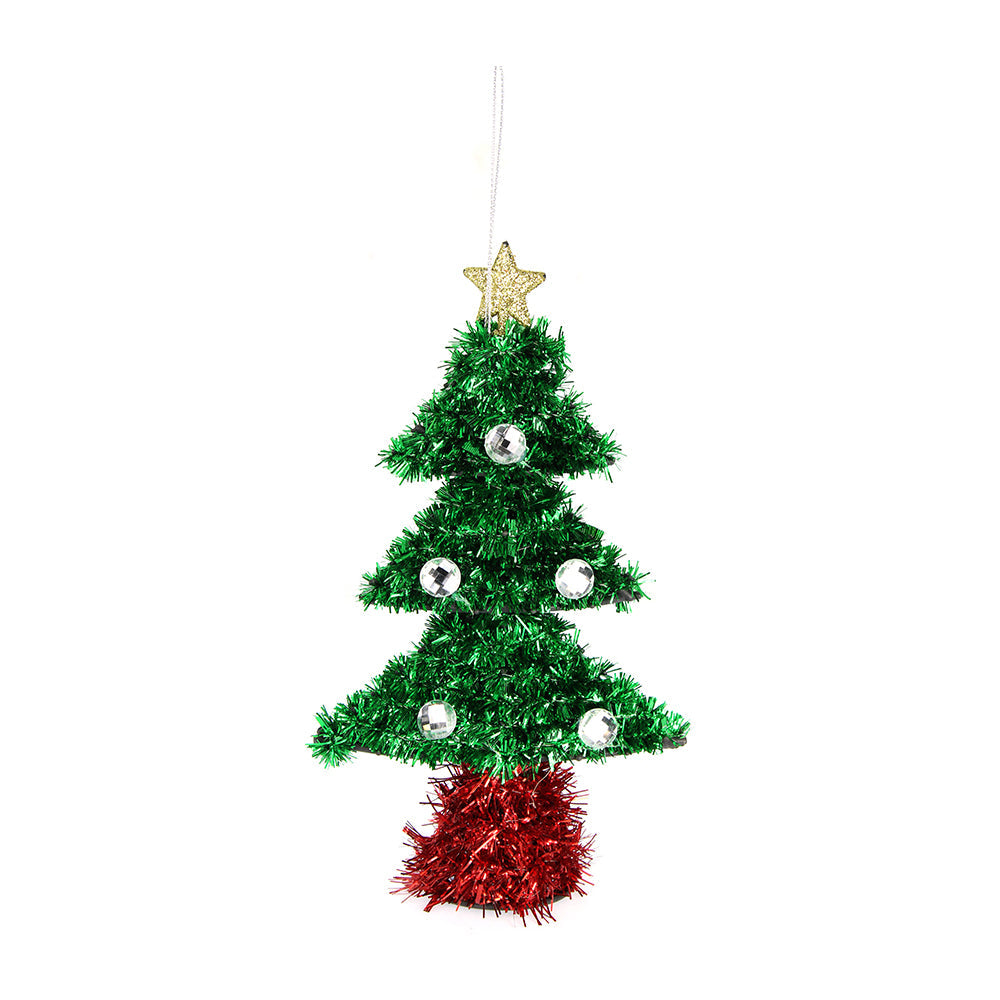 Tinsel Hanging Deco - Christmas Tree, 20 CM, 1Pc