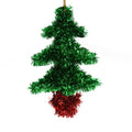 Christmas Tinsel Table Decoration - Christmas Tree, 20 CM