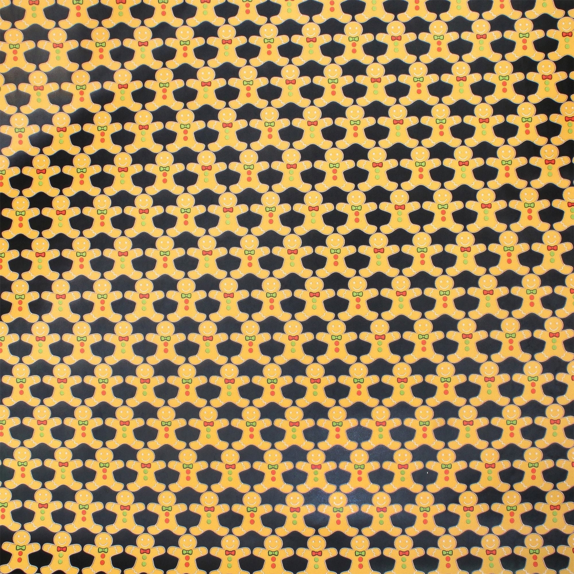 Christmas Gift Wrapping Paper - Gingerbread Man 70Cm X 5M , 1Roll