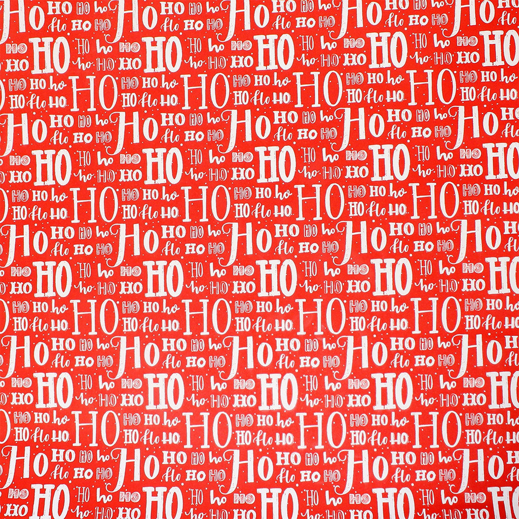 Christmas Gift Wrapping Paper Assorted Colour  - Ho Ho Ho, 70Cm X 5M, 1Roll