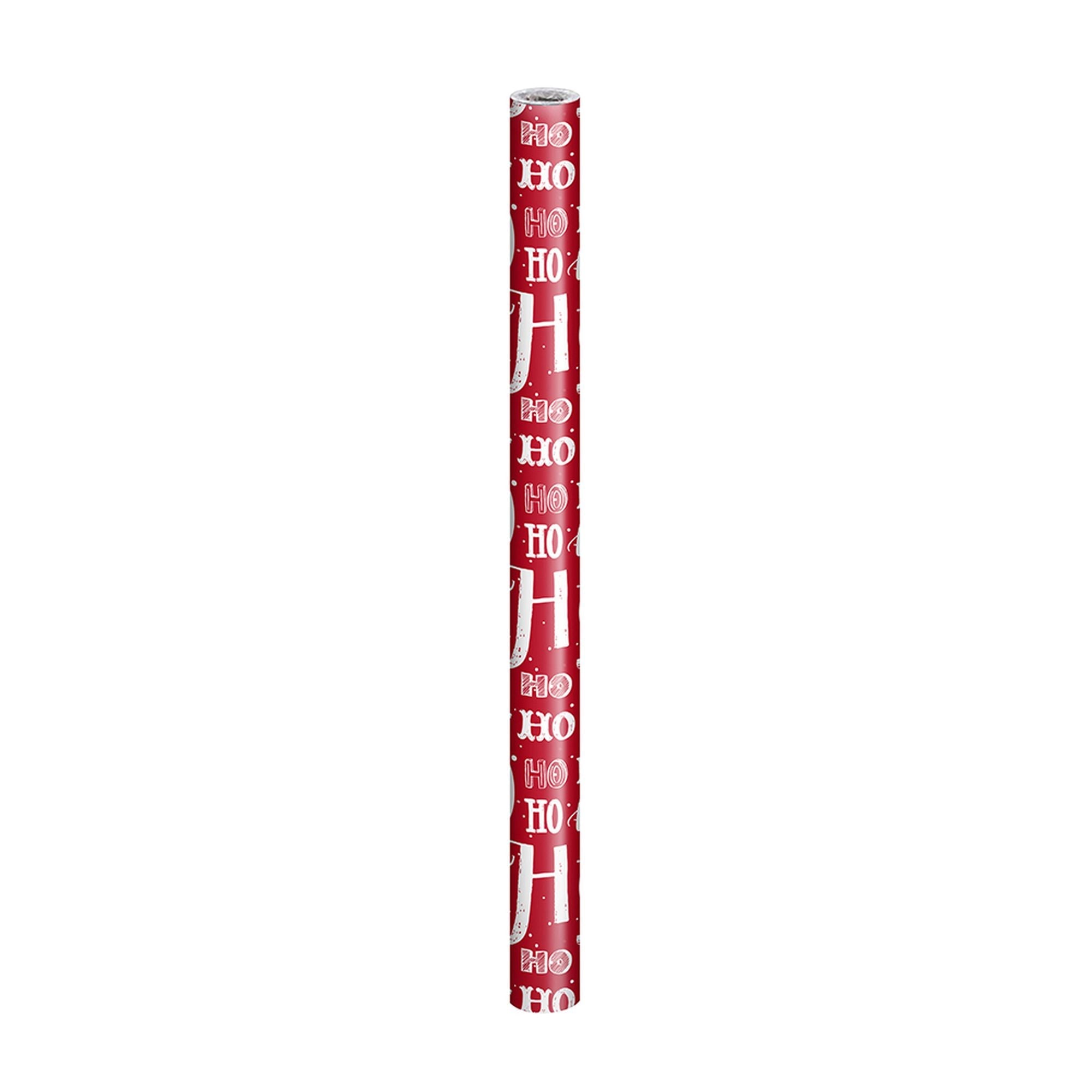 Christmas Gift Wrapping Paper Assorted Colour  - Ho Ho Ho, 70Cm X 5M, 1Roll
