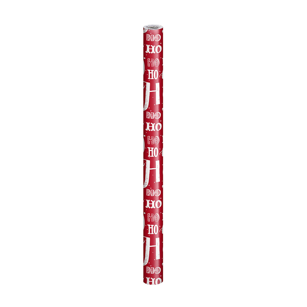 Christmas Gift Wrapping Paper Assorted Colour  - Ho Ho Ho, 70Cm X 5M, 1Roll