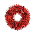 Tinsel Wreath - Red, 25Cm, 1Pc