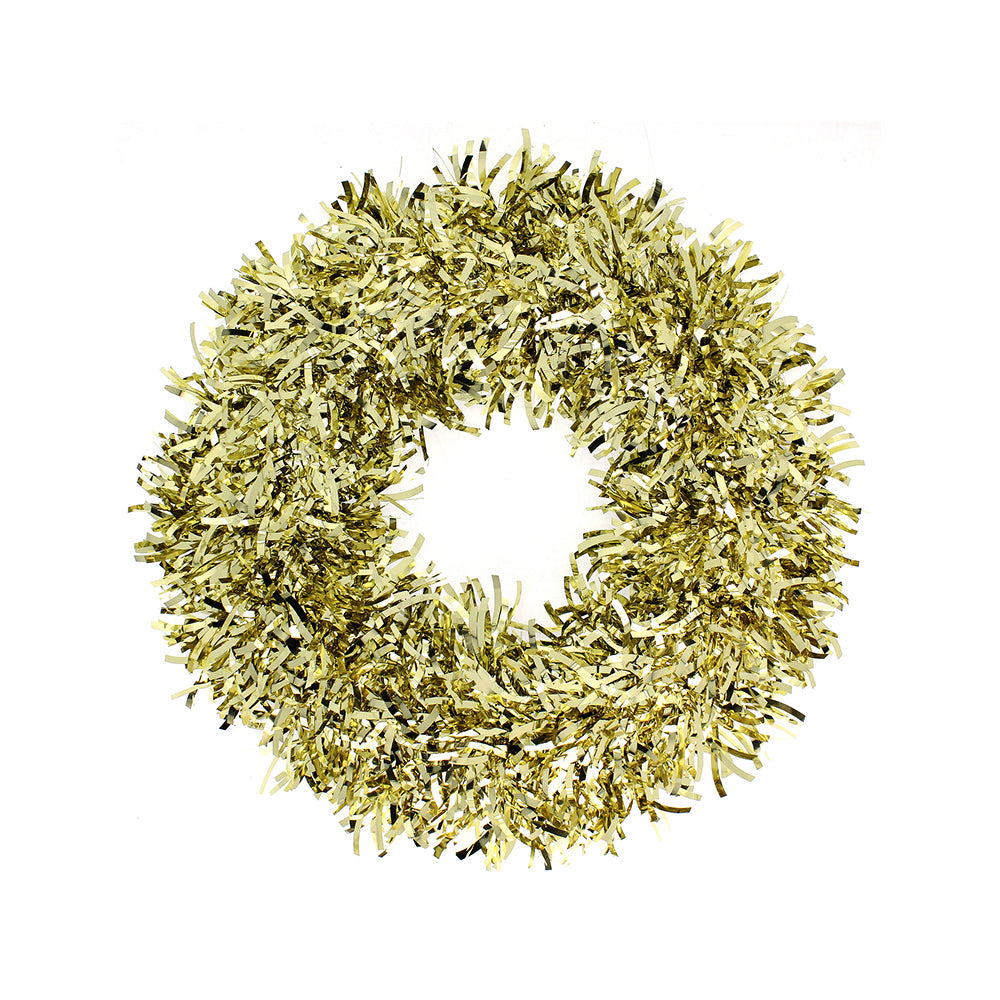 Tinsel Wreath - Golden, 25Cm, 1Pc