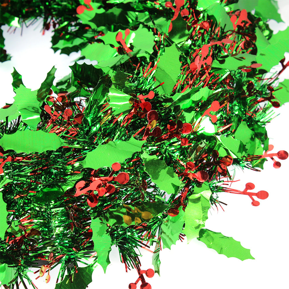 Tinsel Holly 6cm 10ply 2 Meter