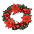 Christmas Decoration - Poinsettia Wreath, 35 CM