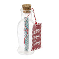 Elf Mail Glass Bottle With Cork Lid Blue -1pc