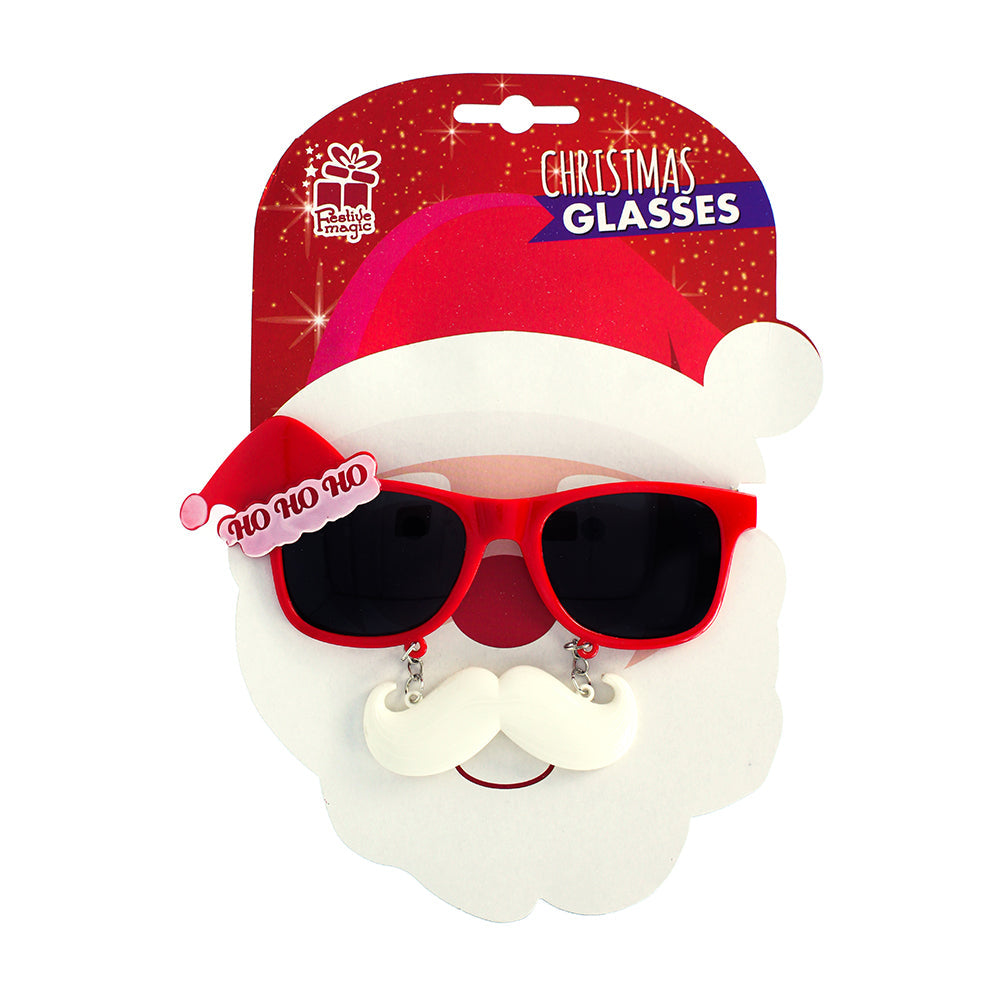 Christmas Glitter Glasses - Ho Ho Ho, 1Pc