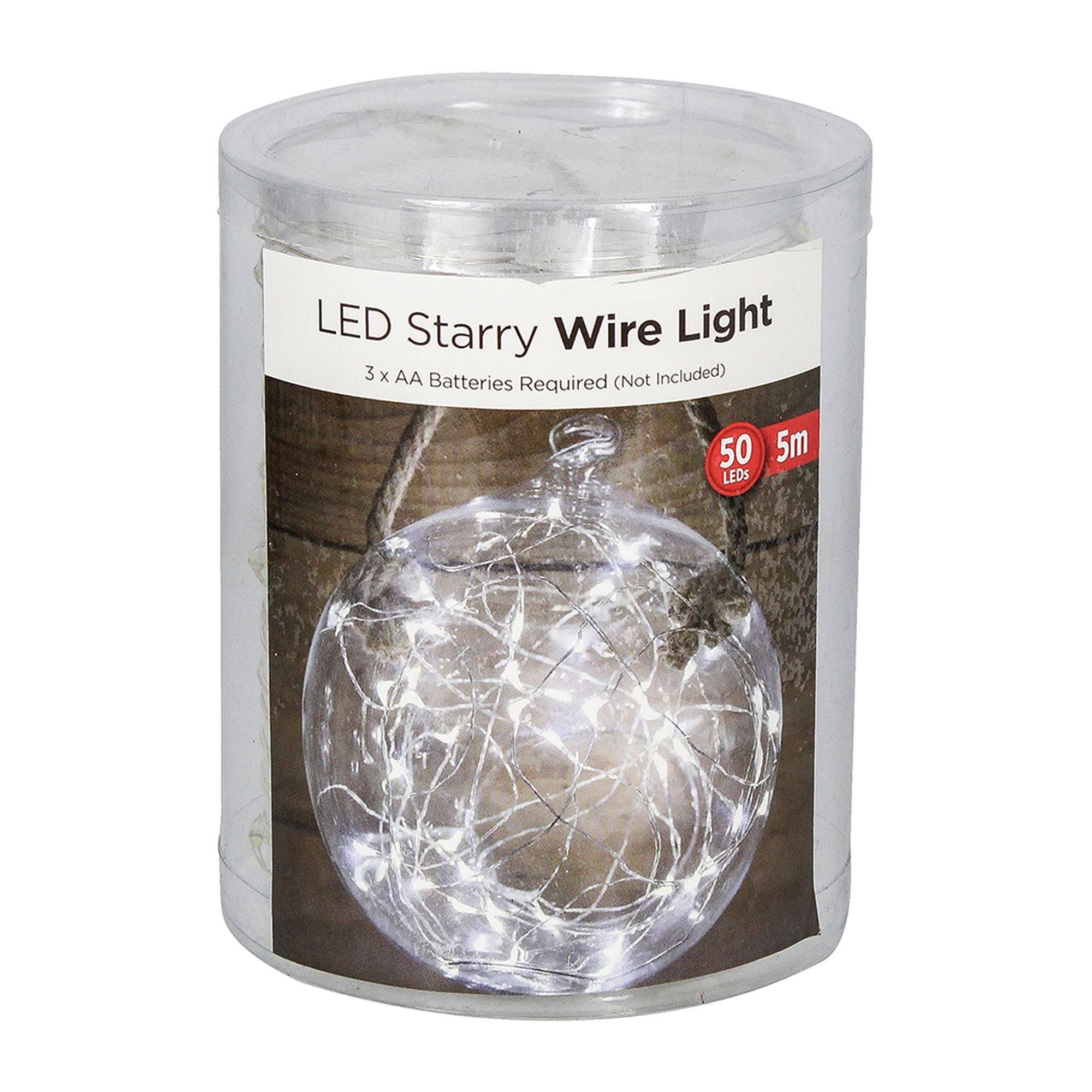 Led Starry Wire Light - White, 50 Lights, 5M