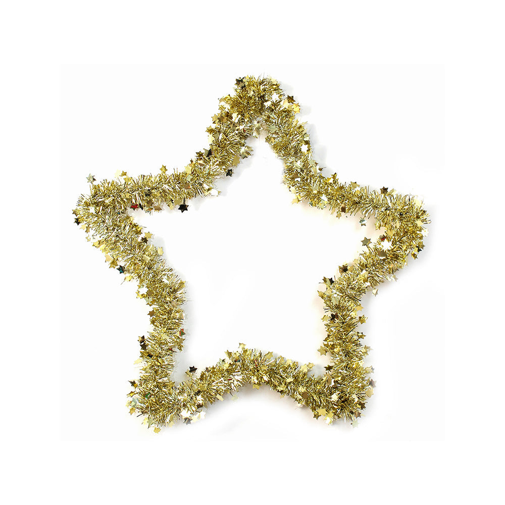 Tinsel Deco Star - Gold, 1Pc