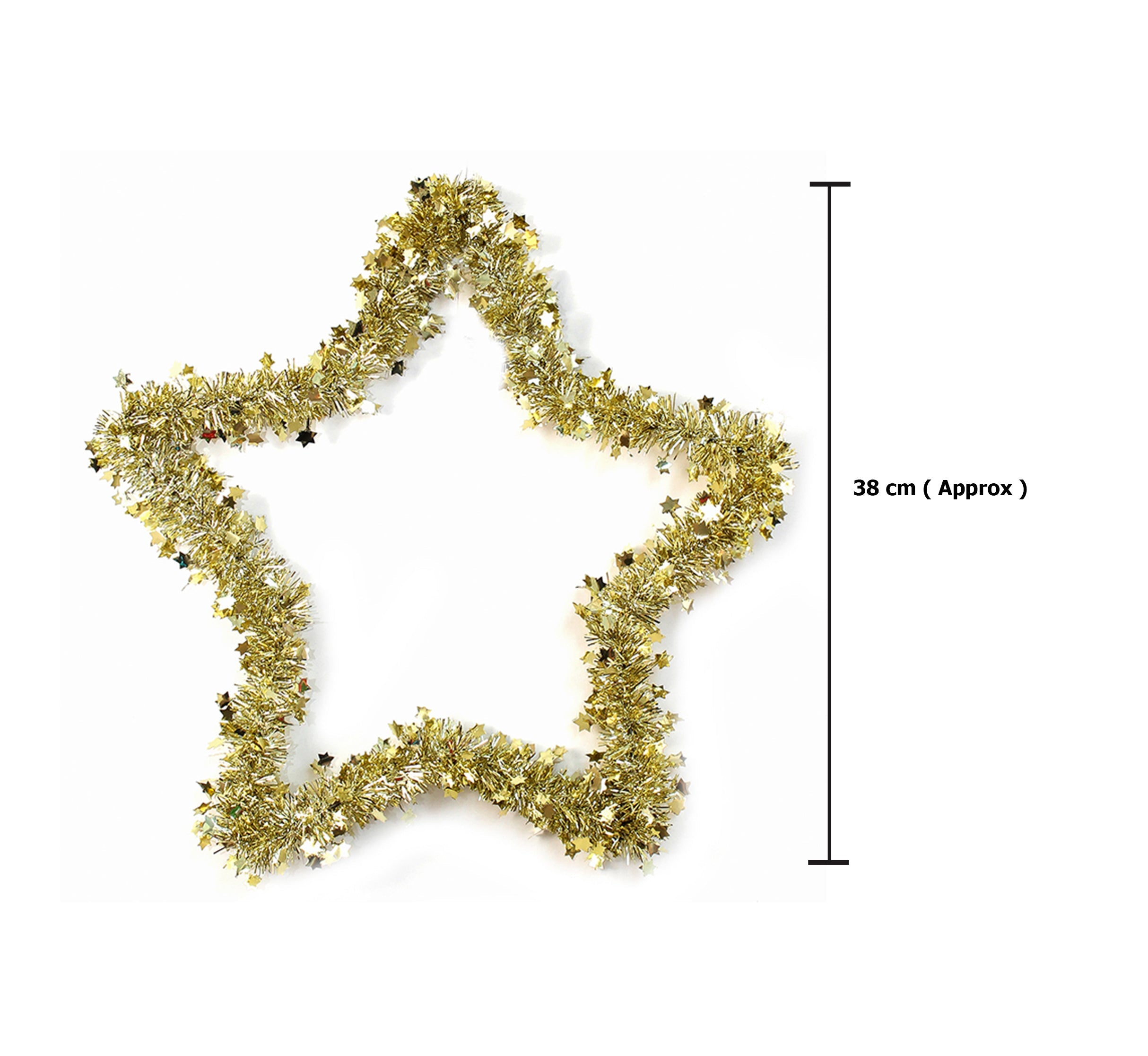 Tinsel Deco Star - Gold, 1Pc