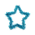 Tinsel Deco Star - Blue, 1pc, 38 CM