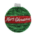 Tinsel Mini Bauble Plaque - Red & Green 23cm, 1pc