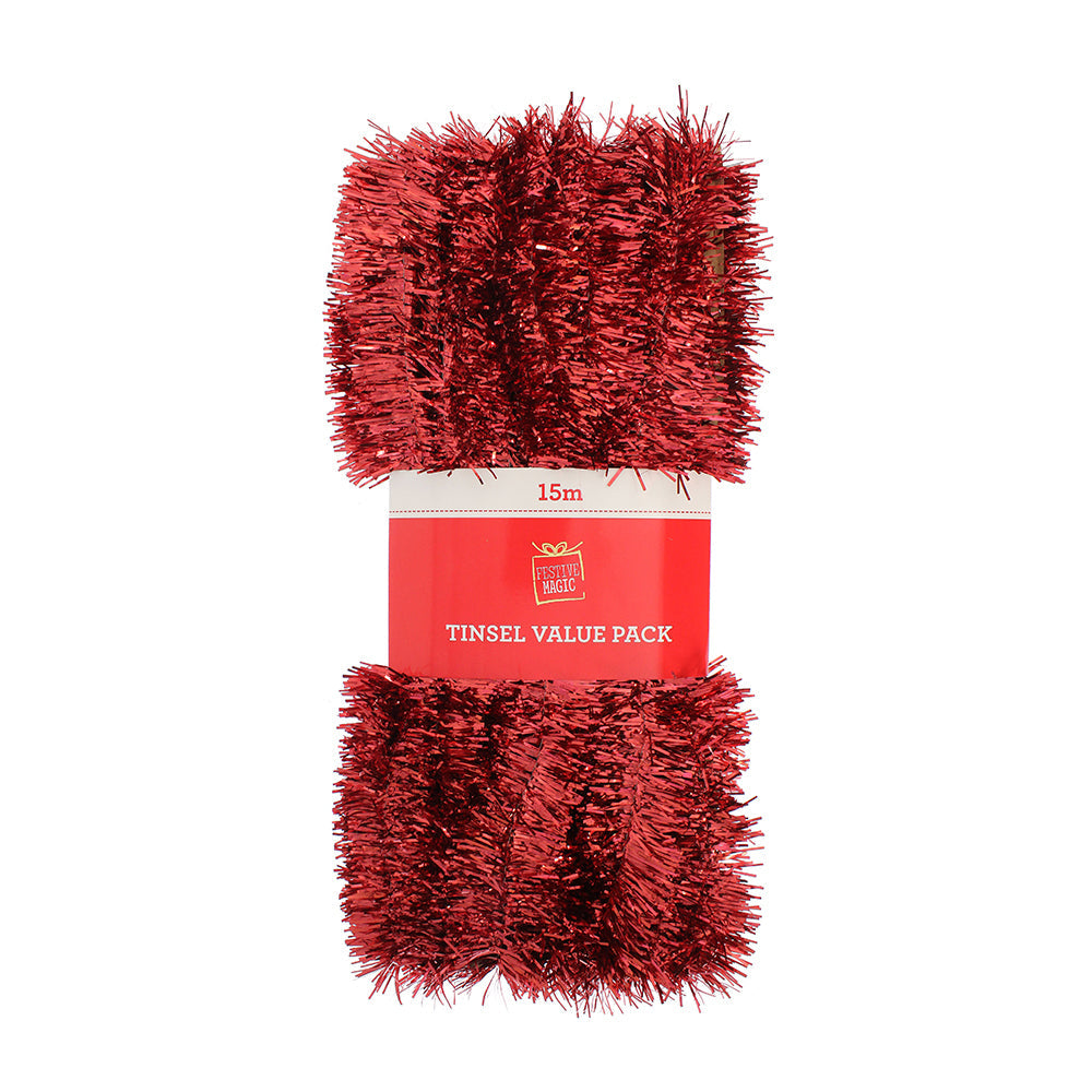 Tinsel Value Pack - Red, 15M, 2Ply, 1Pc
