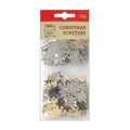 Christmas Shaker Confetti - Stars & Snowflakes, Silver, 15g