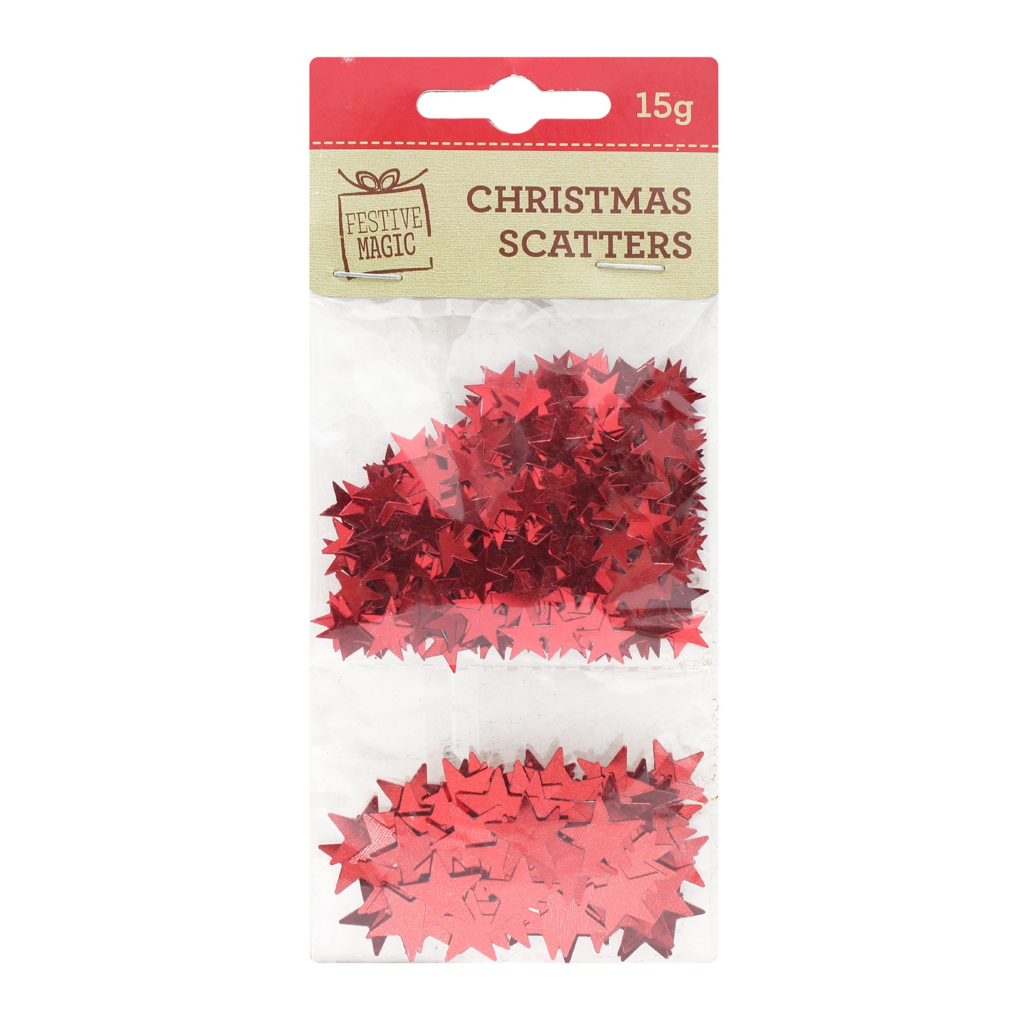 Christmas  Scatters Stars Red 15g XB2833