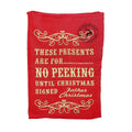 Vintage Burlap Santa Sack - No Peeking, 50x70cm, 1pc