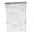 Christmas Tablecloth- Silver Stars, 130 X 180 CM