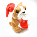 Soft Toy - Bulldog with Stocking, 20cm