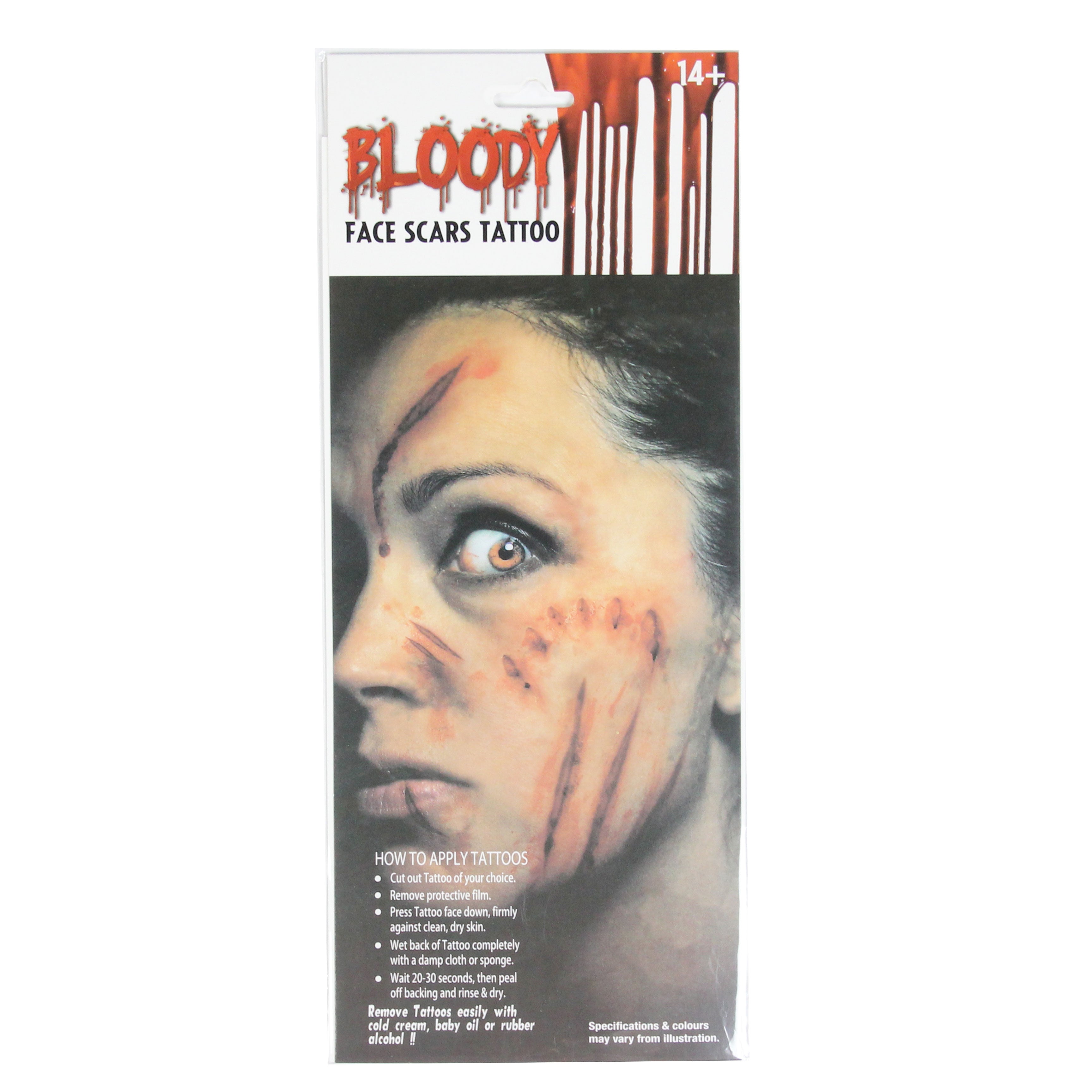 Temporary Tattoo - Scars, Assorted Designs, 1 pack