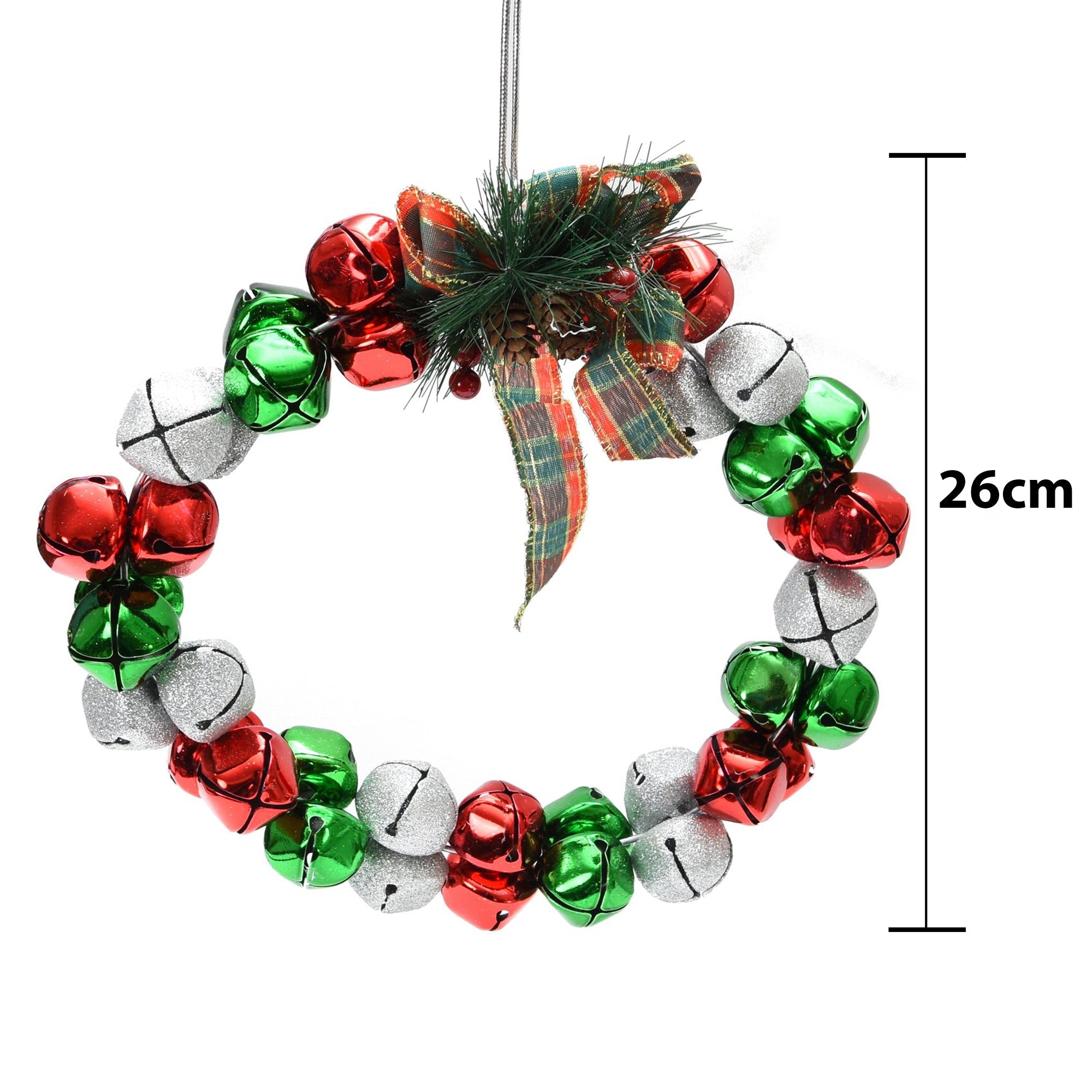 Festive Nutbell Wreath - Joyful Christmas, 26cm, 1pc