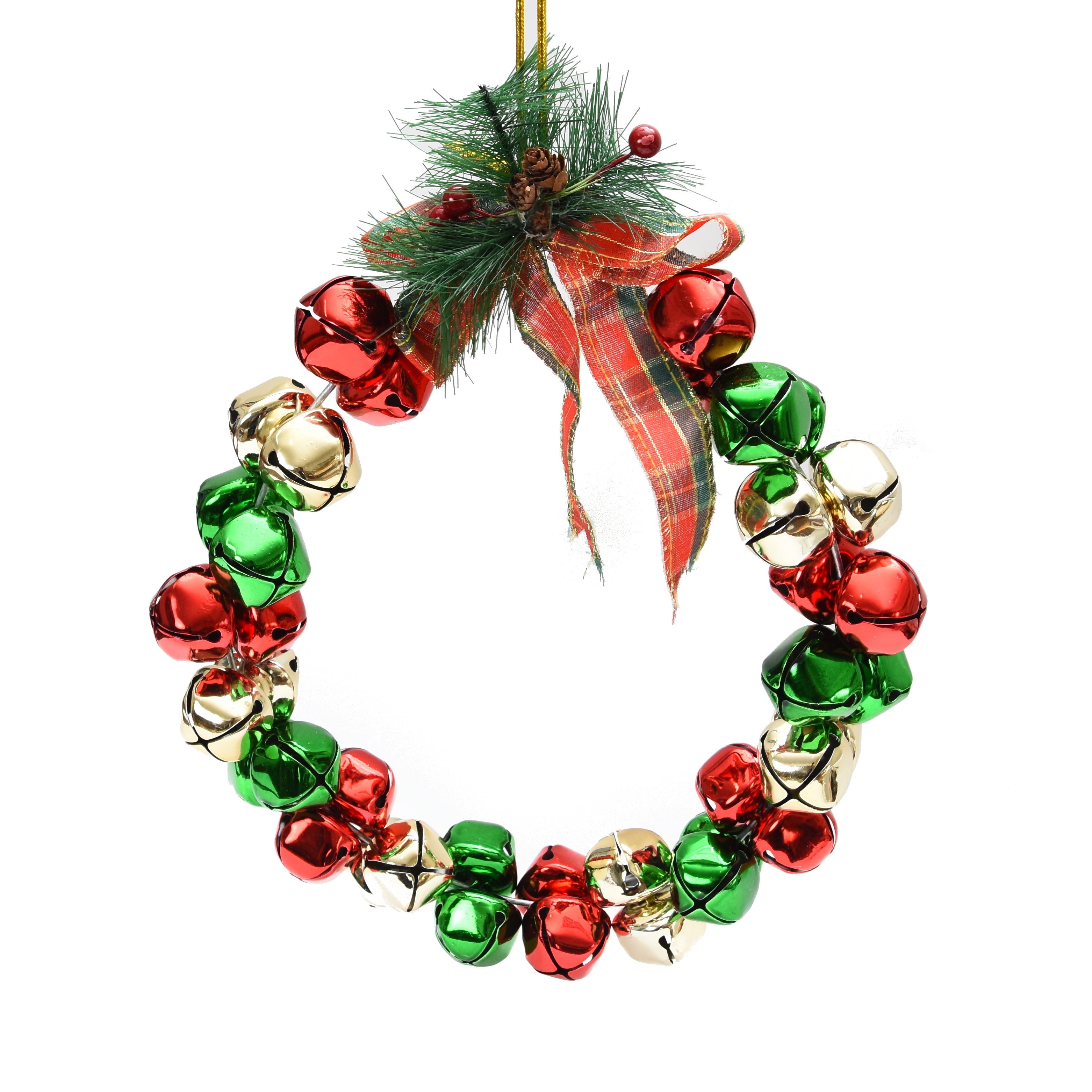 Festive Nutbell Wreath -  Christmas Shimmer, 26cm, 1pc