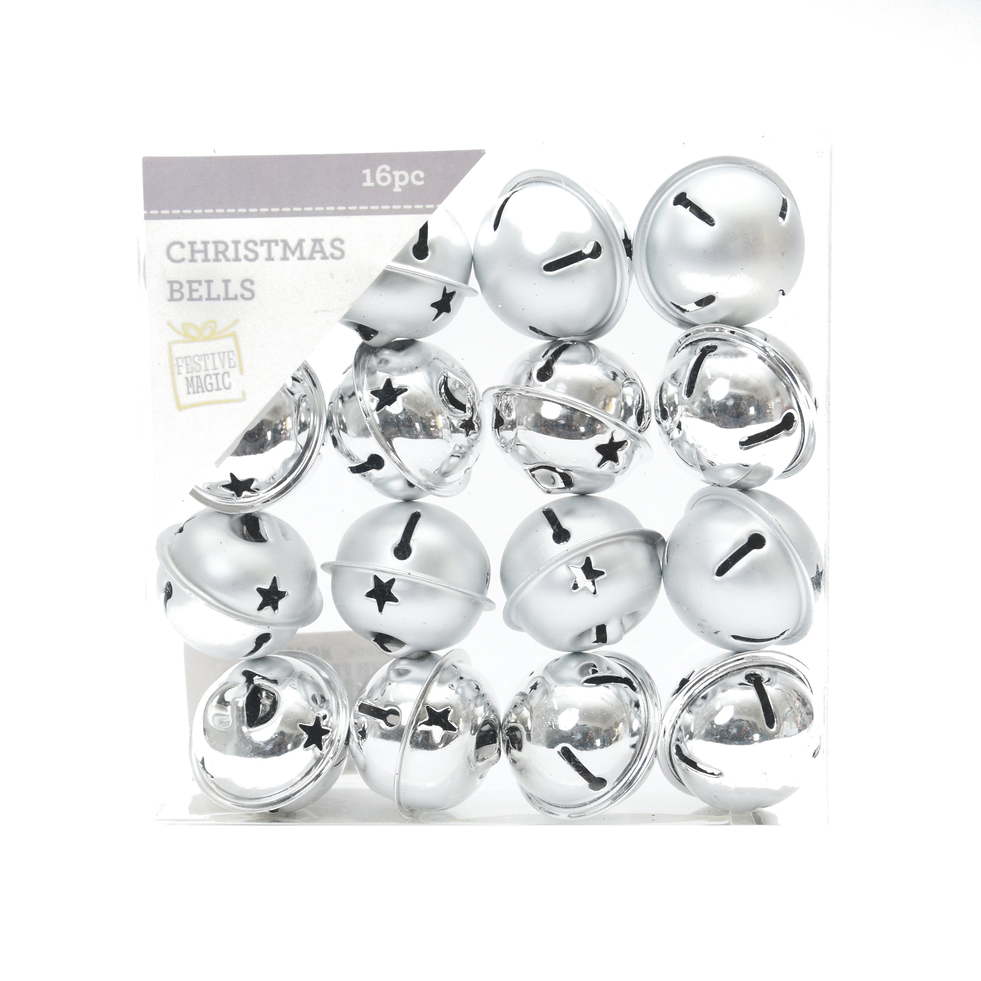 Festive Nutbell - Silver, 16pc