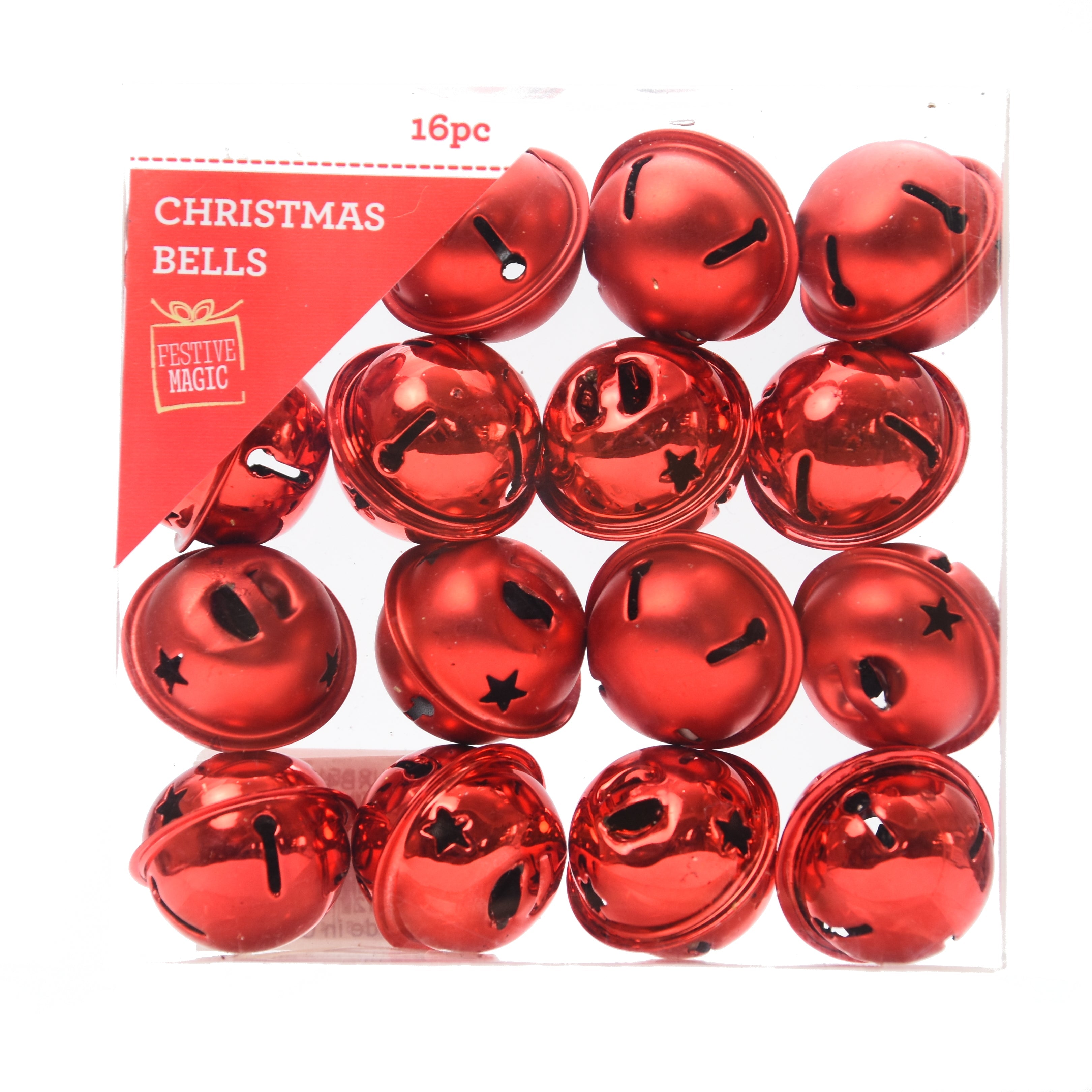 Festive Nutbell - Red, 16pc
