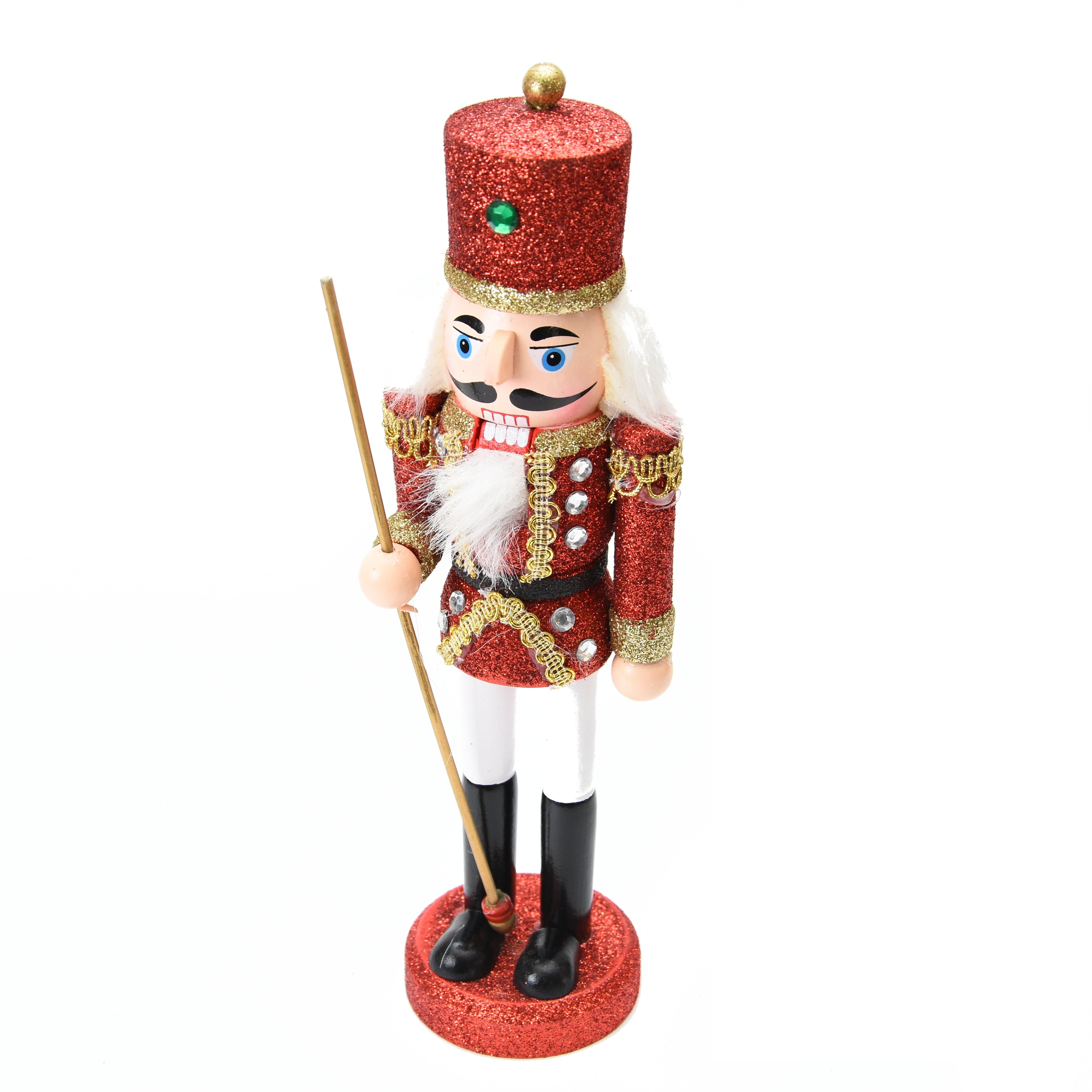 Christmas Decoration - Glitter Nutcracker, Assorted Colour, 25cm