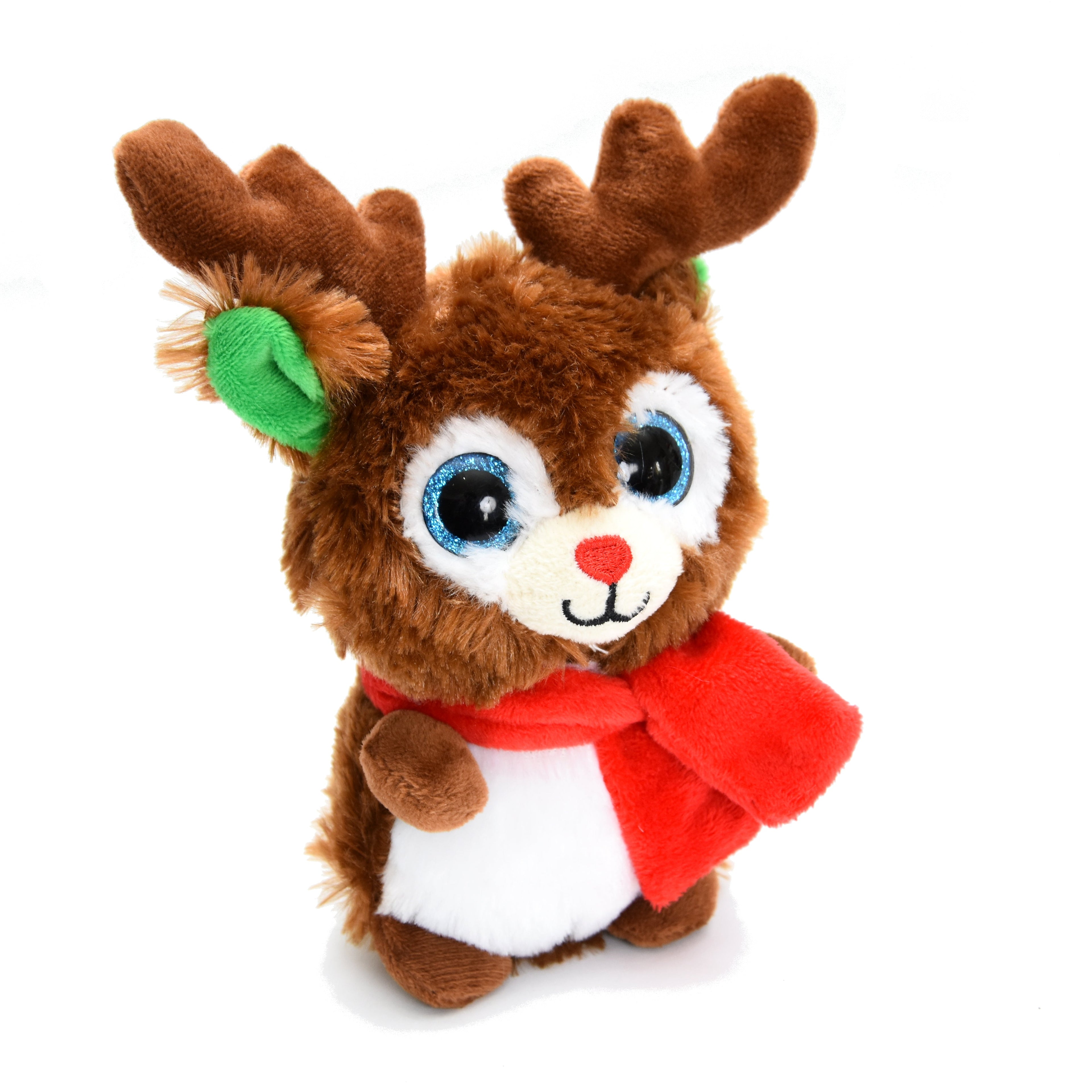 Soft Toy - Glittery Eye Reindeer, 16cm, 1pc