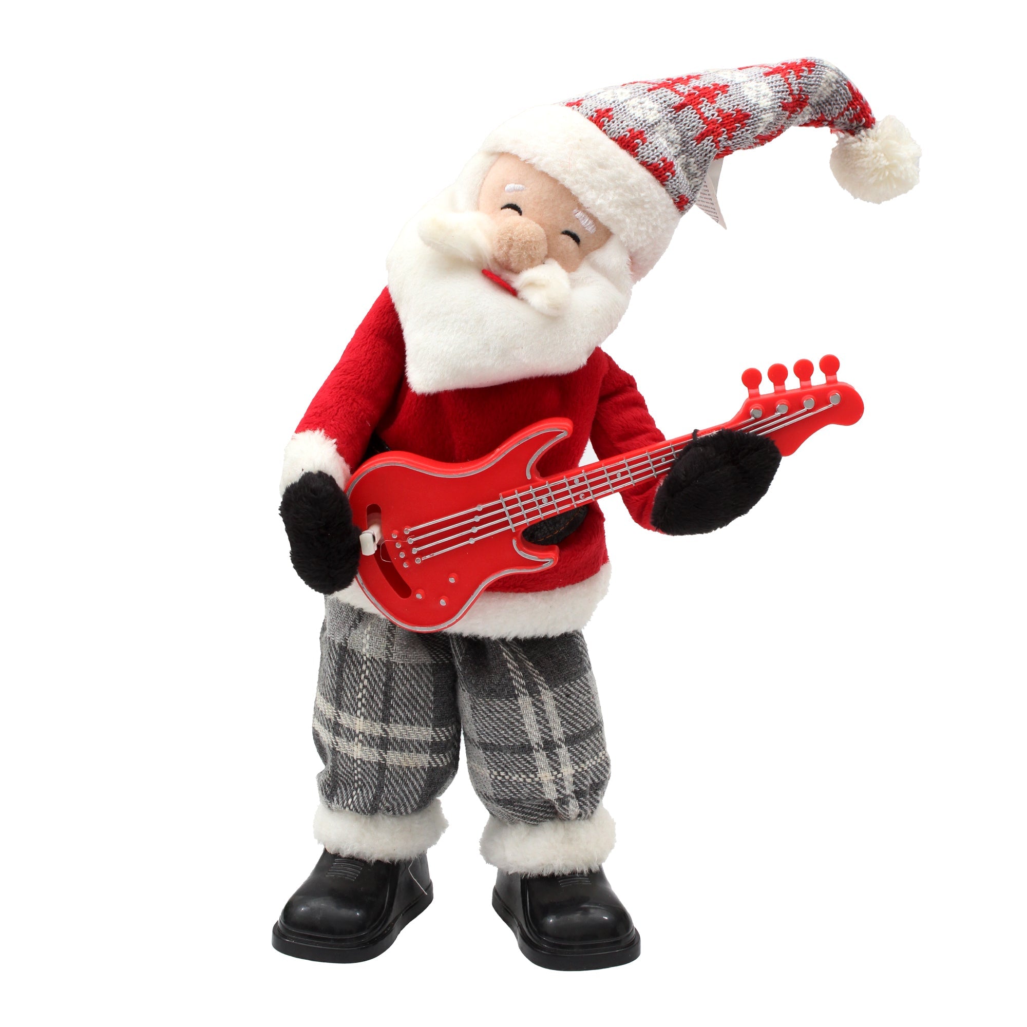Rock Musical Santa With Guitar Asst Colours XB4770 1pc