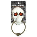 Haunted Skull Door Bell With Battery Operated 24cm Cream