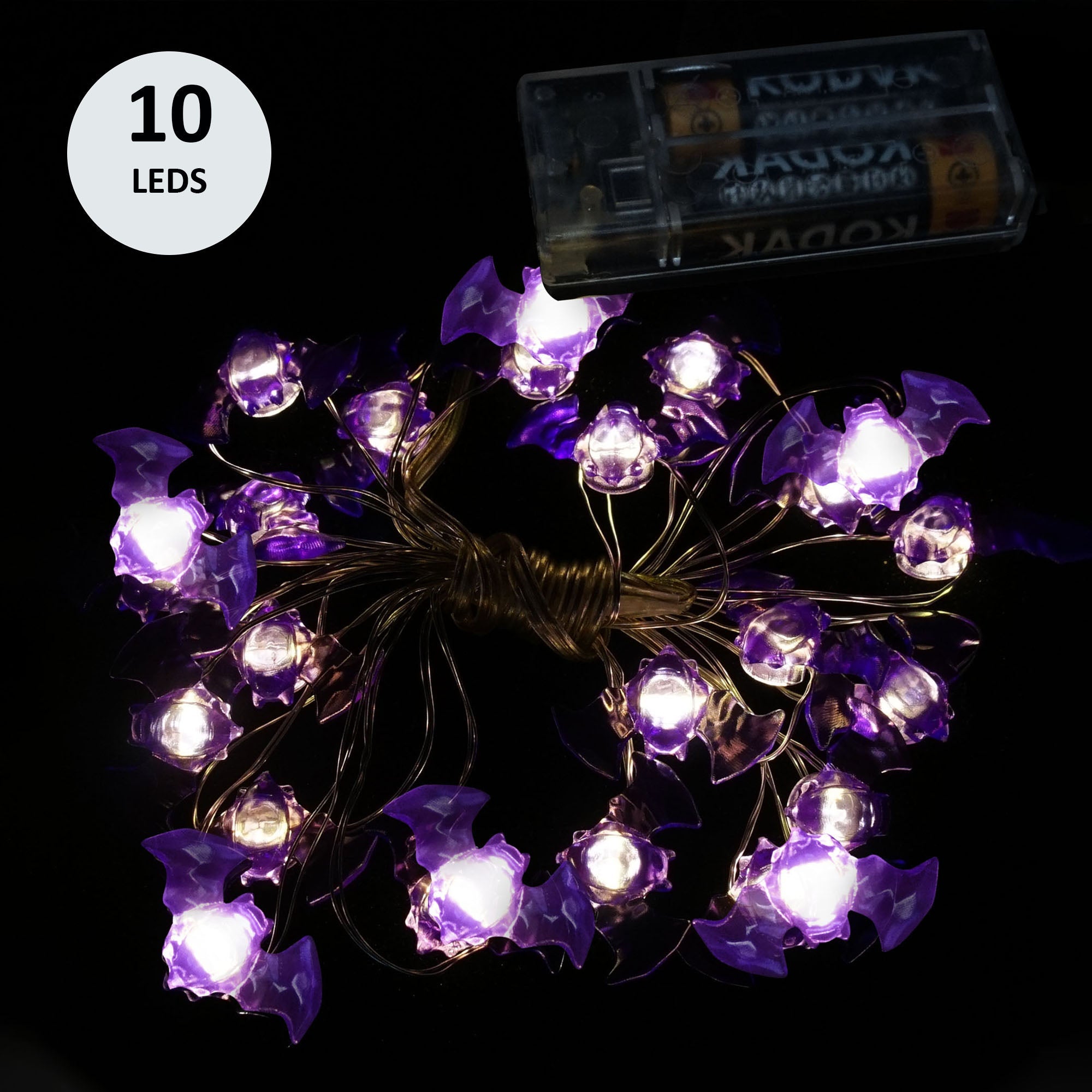 Hanging  LED String Light- 10 Bulbs, Blue