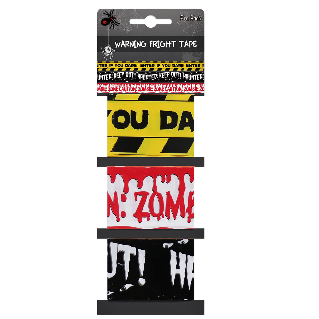 Warning Fright Tapes 9M Enter If You Dare 3Pc