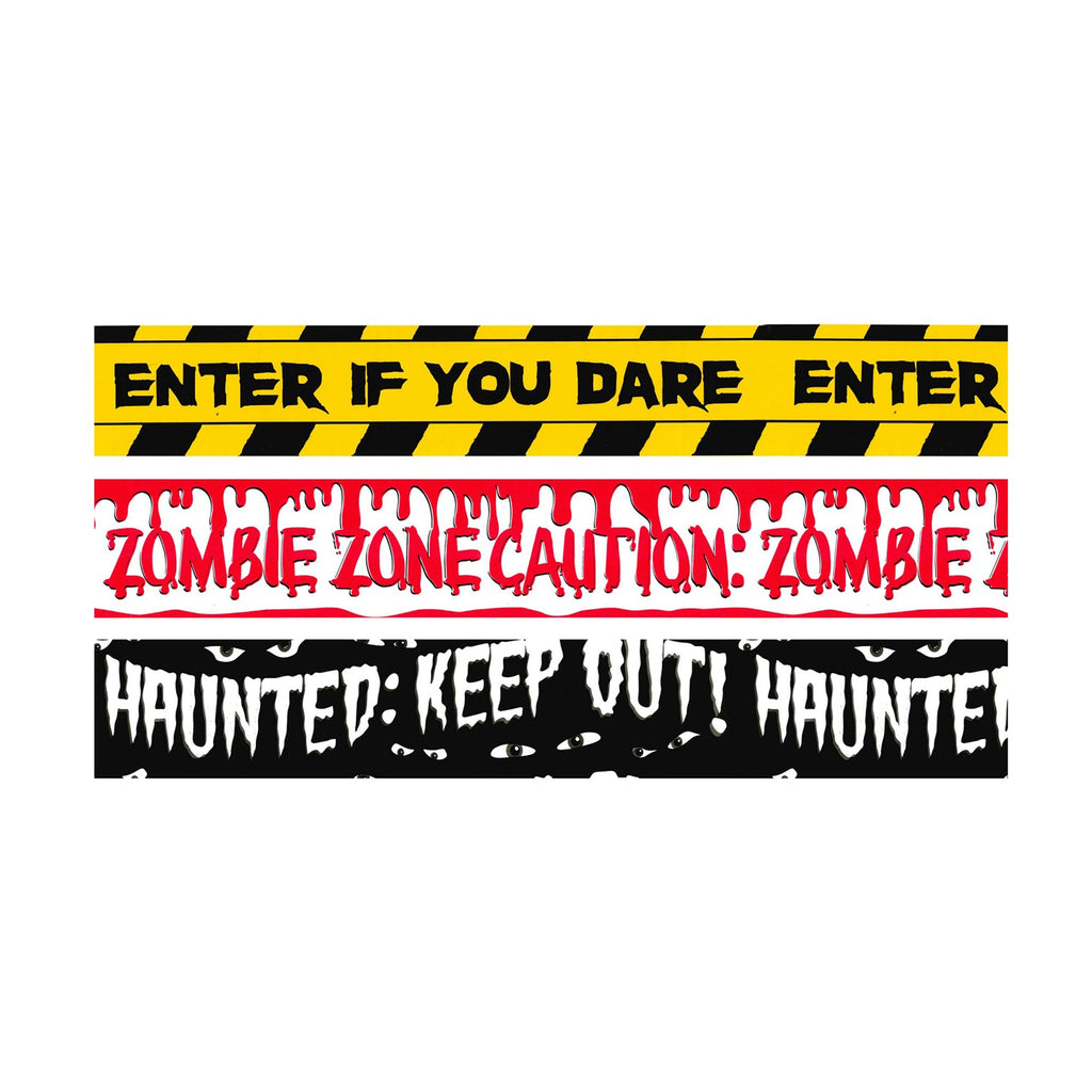 Warning Fright Tapes 9M Enter If You Dare 3Pc