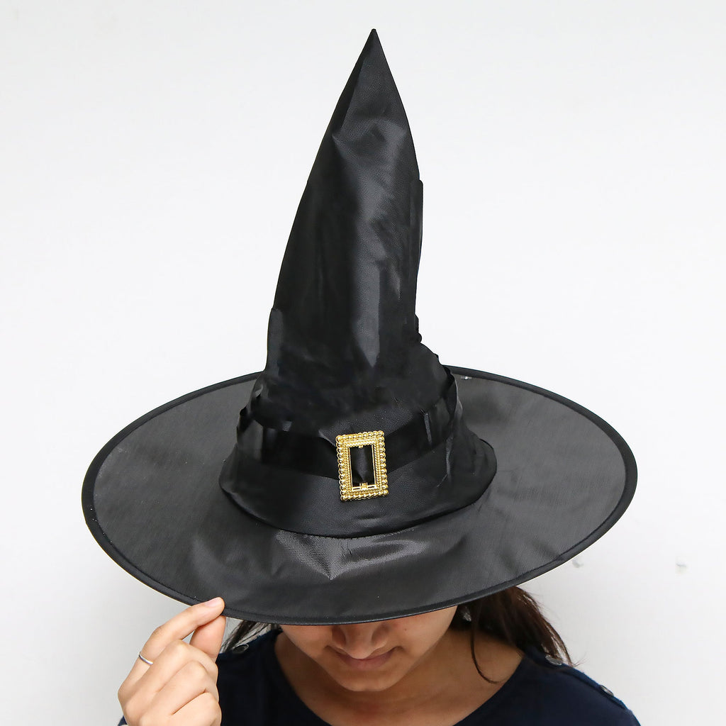 Basic Witch Hat With Clip Black
