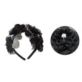 Halloween Hairband With Skull Black