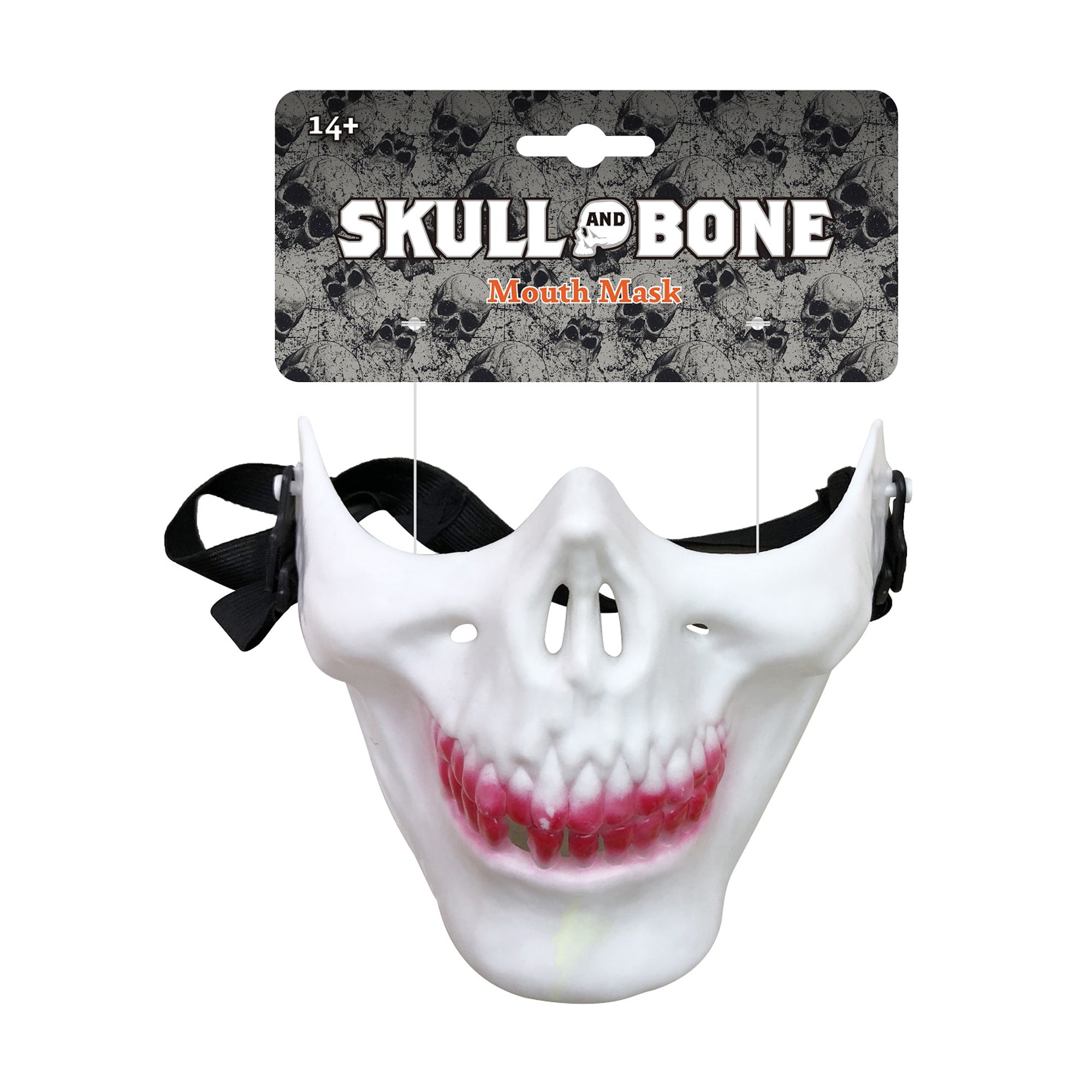 Skull Mouth Moving Mask White | For 14 Years