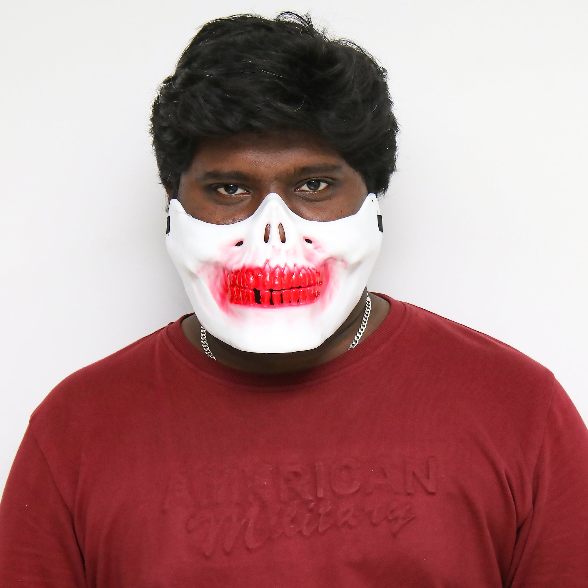 Skull Mouth Moving Mask White | For 14 Years