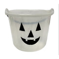 Glow In Dark Pumpkin Bucket Transparent 23cm