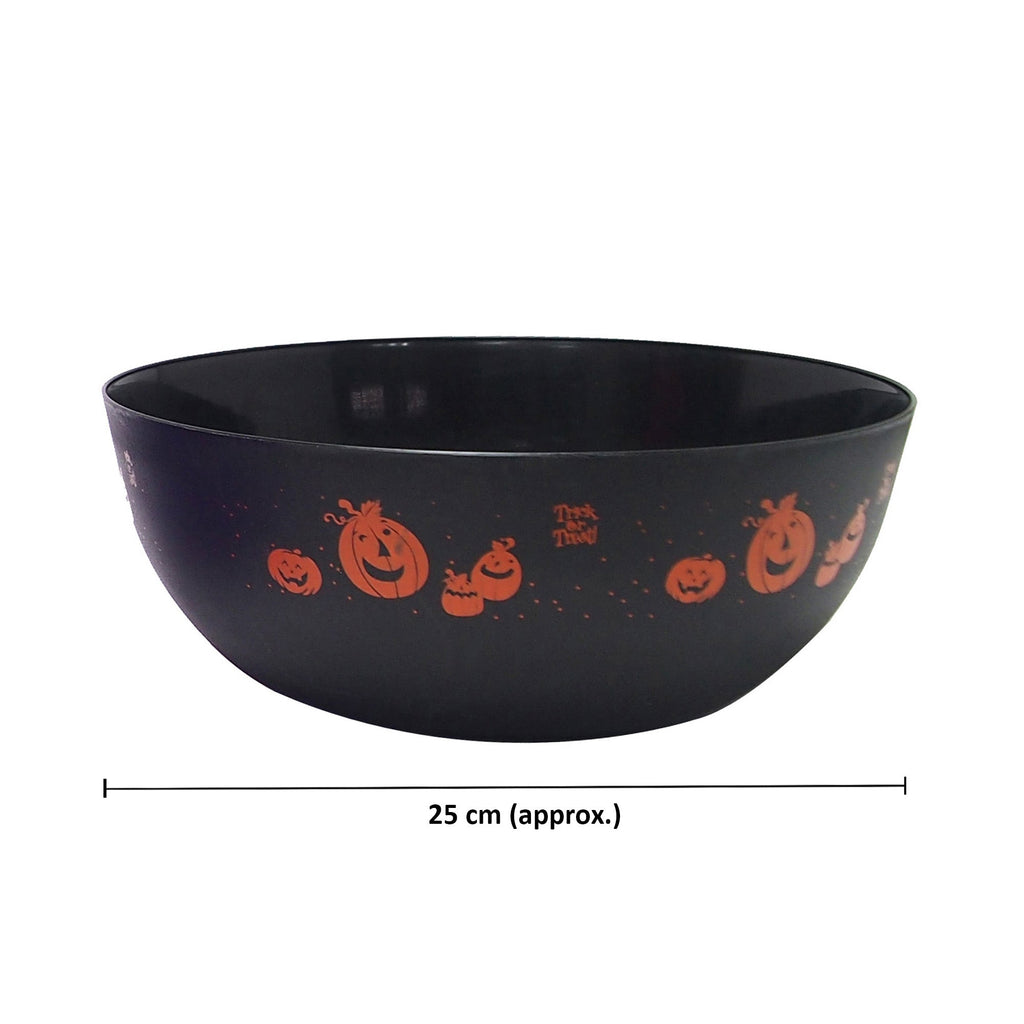 Trick Or Treat Candy Bowl 25cm Black