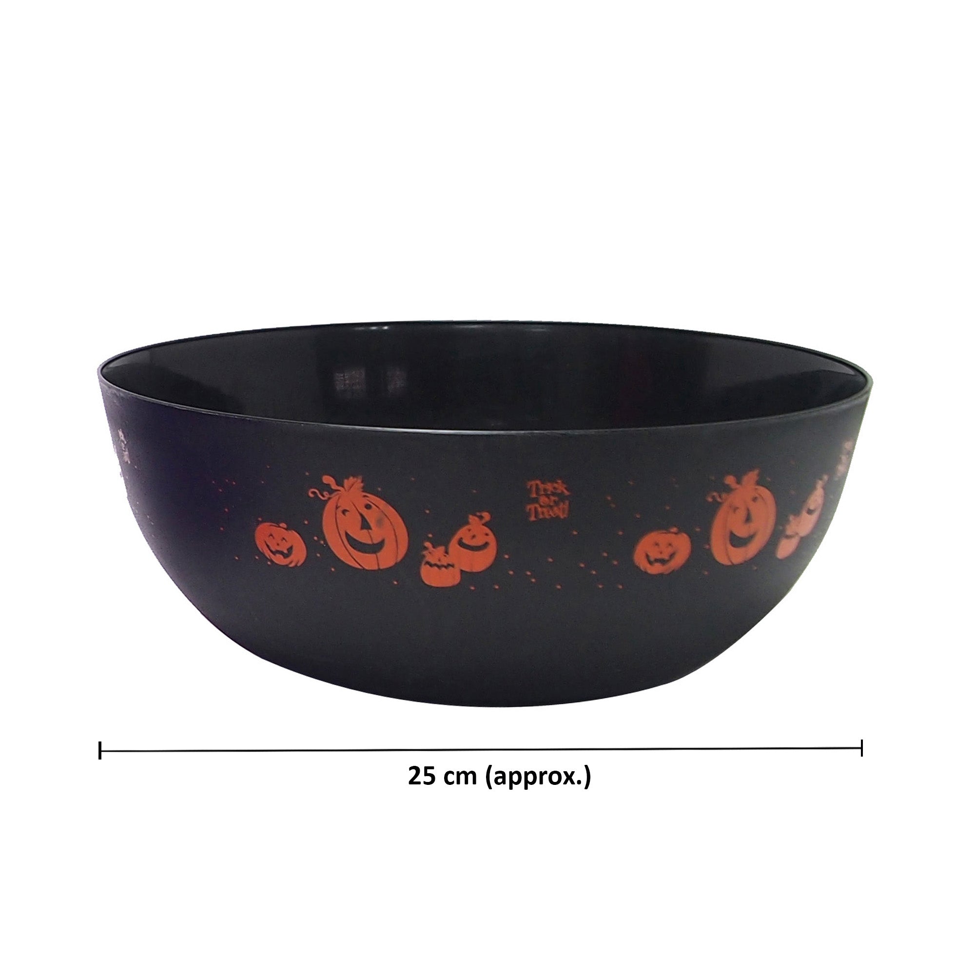 Trick Or Treat Candy Bowl 25cm Black