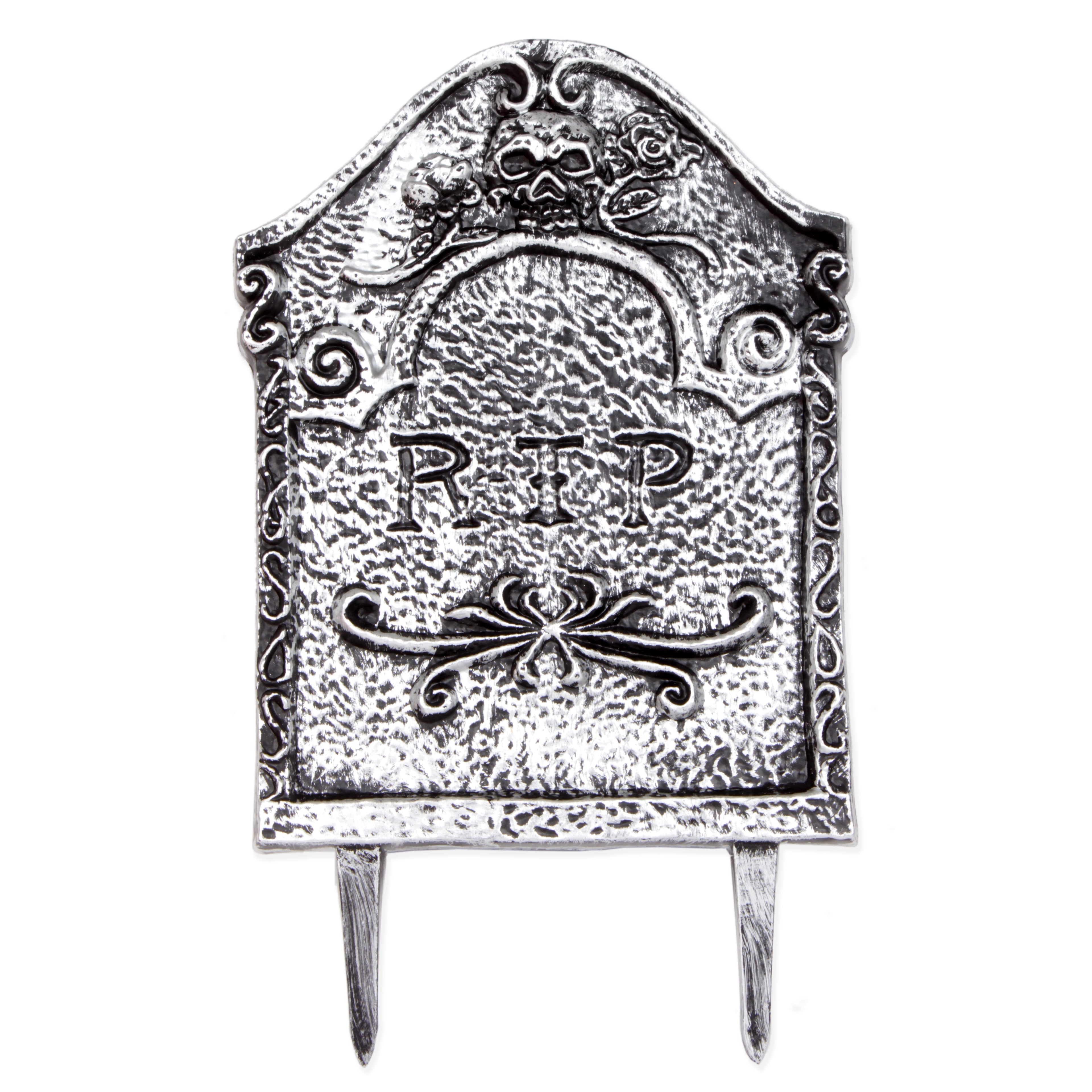 Tombstone Lawn Stake - Grey Rip 1pc