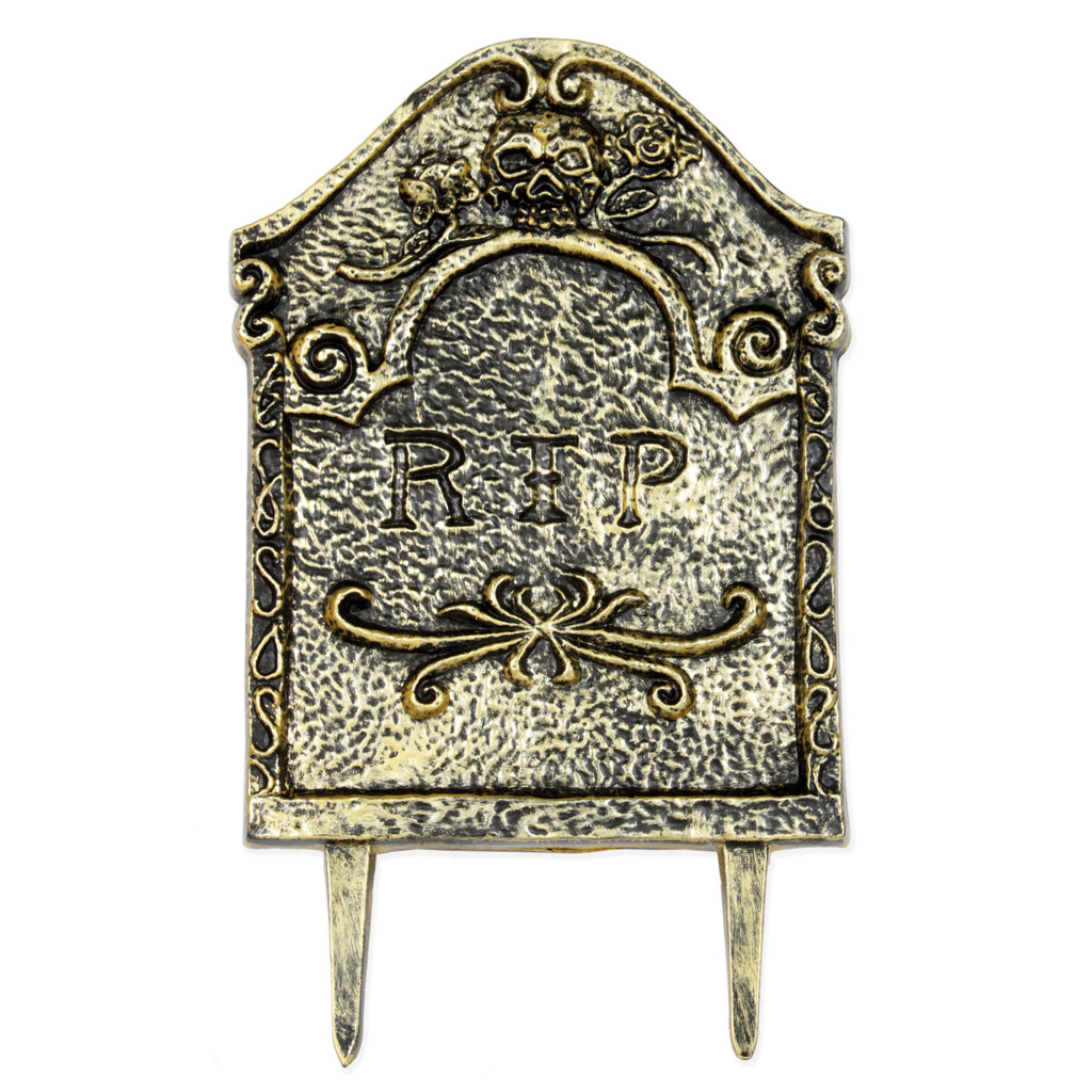 Tombstone Lawn Stake - Gold Rip 1pc