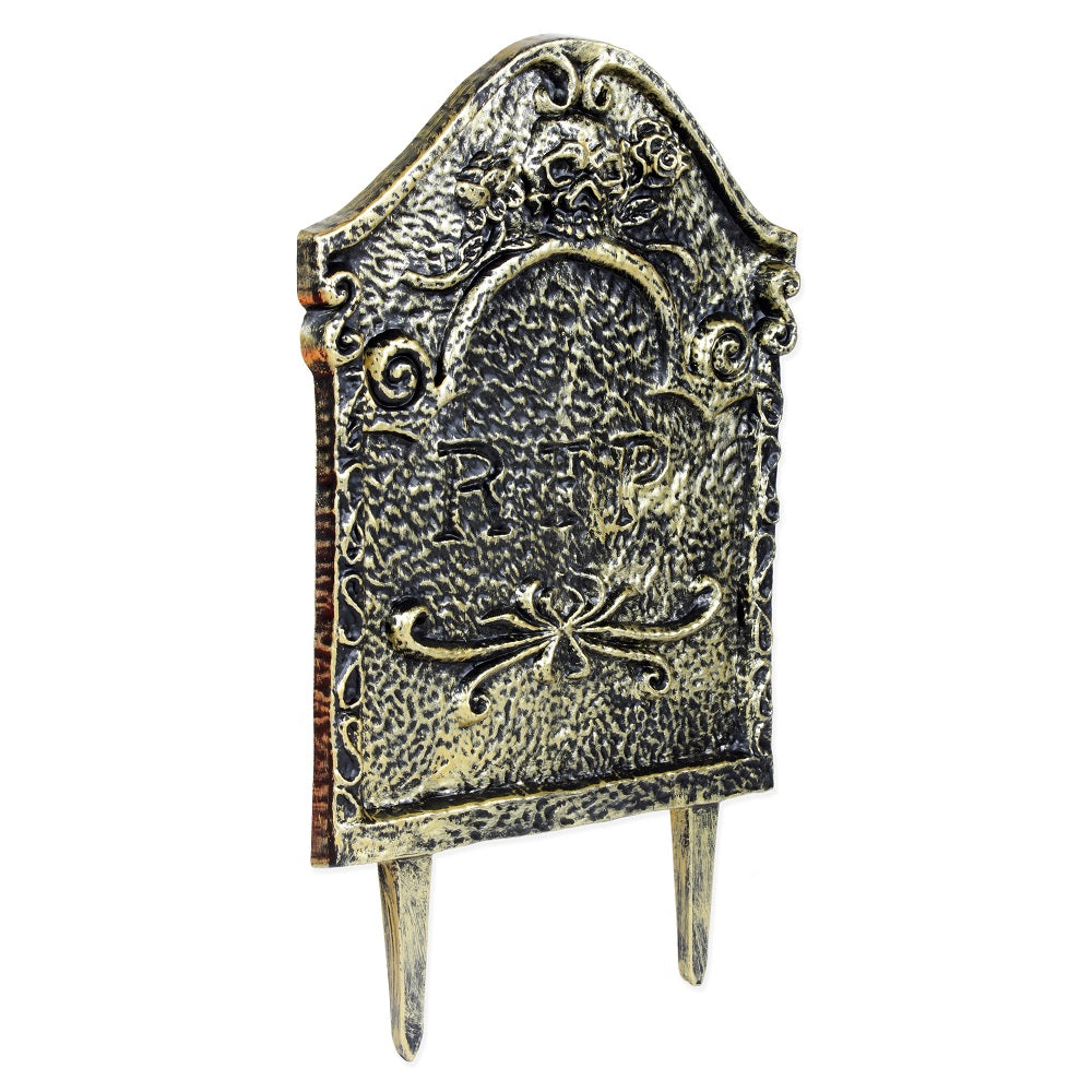 Tombstone Lawn Stake - Gold Rip 1pc