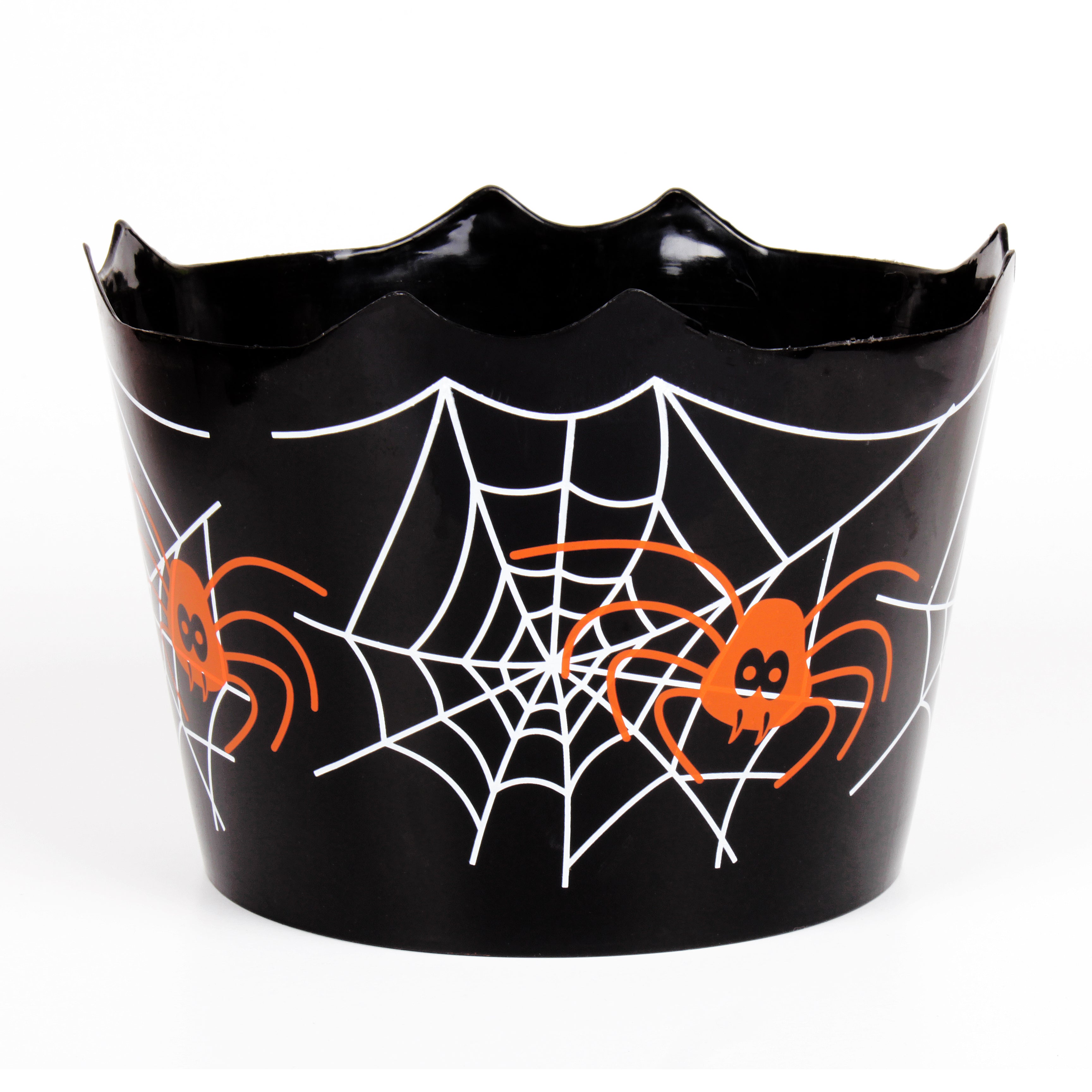 Trick or Treat Candy Bucket 20cm x 14cm - Black 1pc