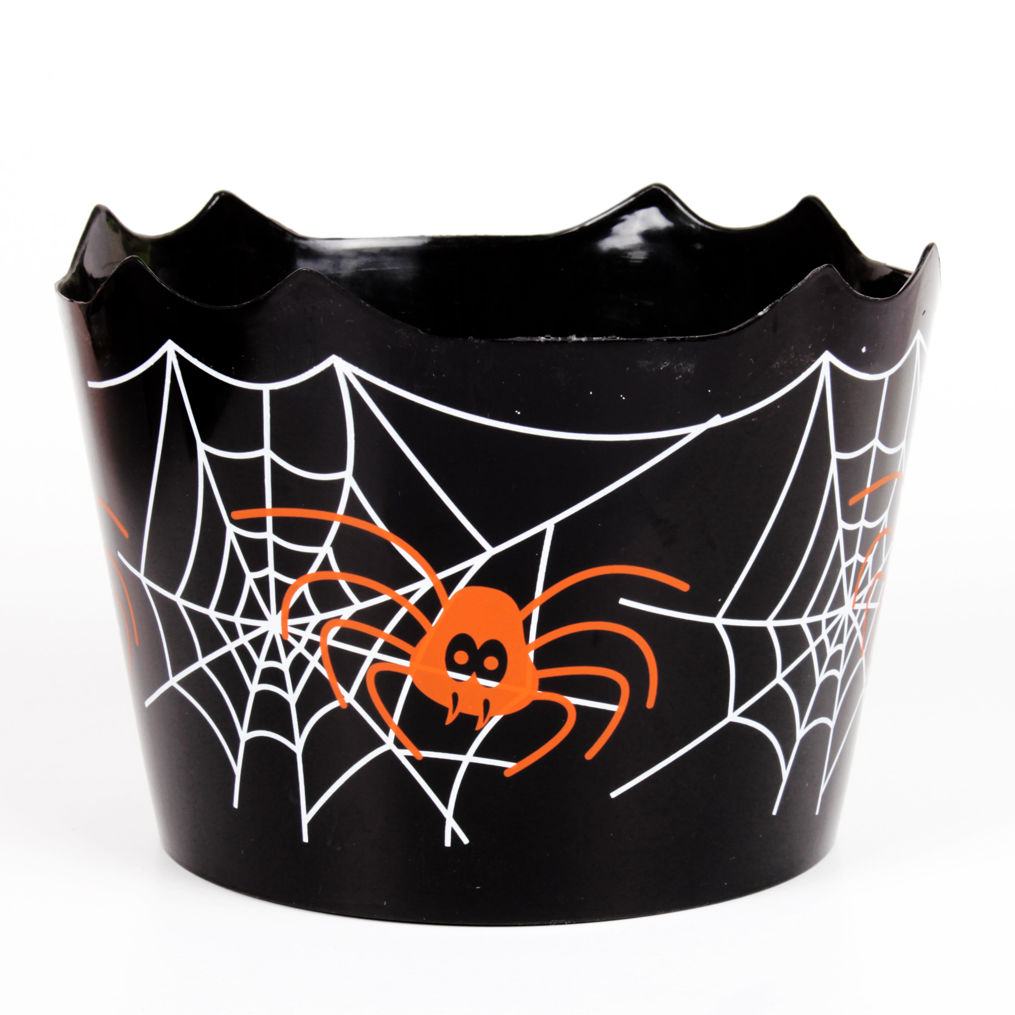 Trick or Treat Candy Bucket 20cm x 14cm - Black 1pc