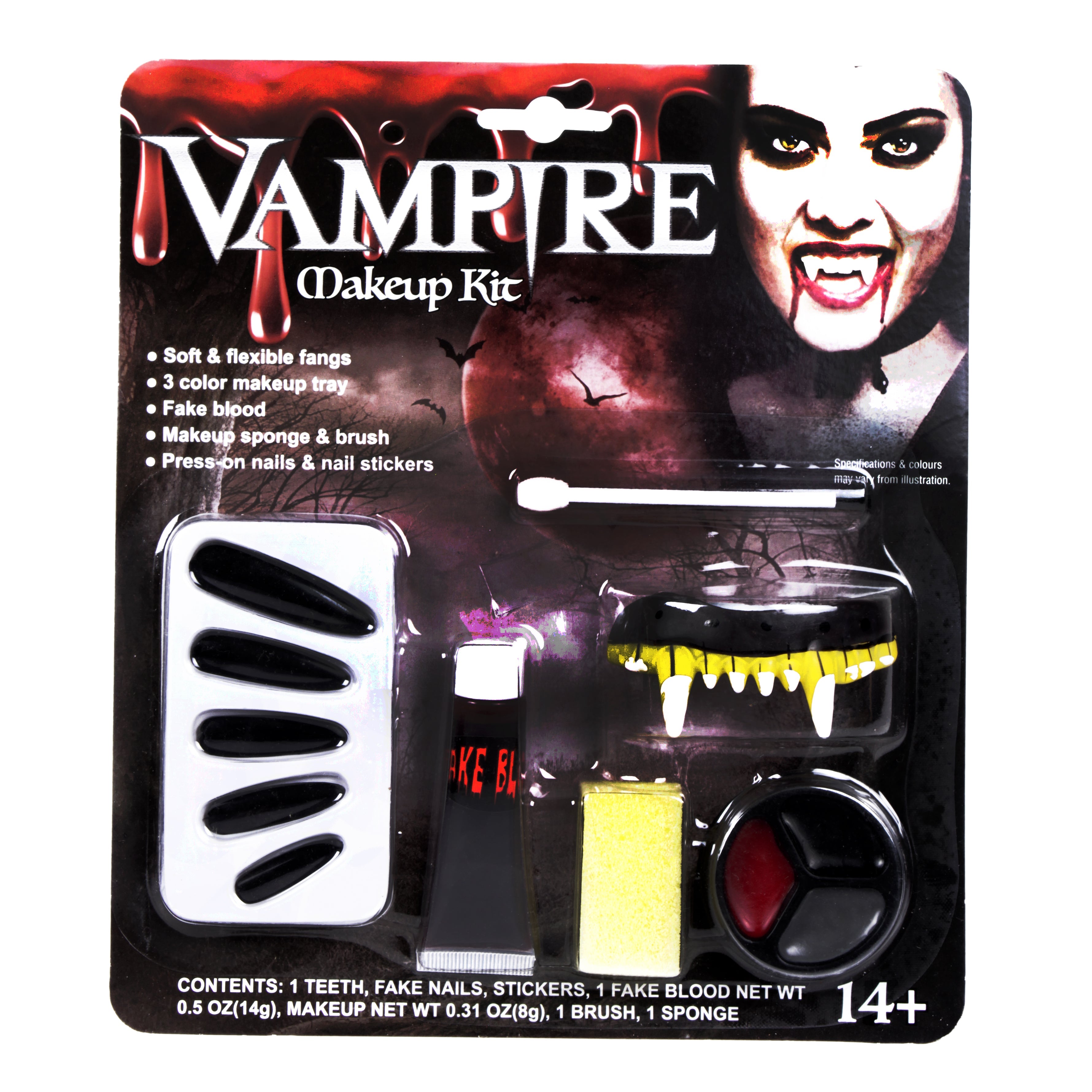 Vampire Make-Up Set - Fake Nails