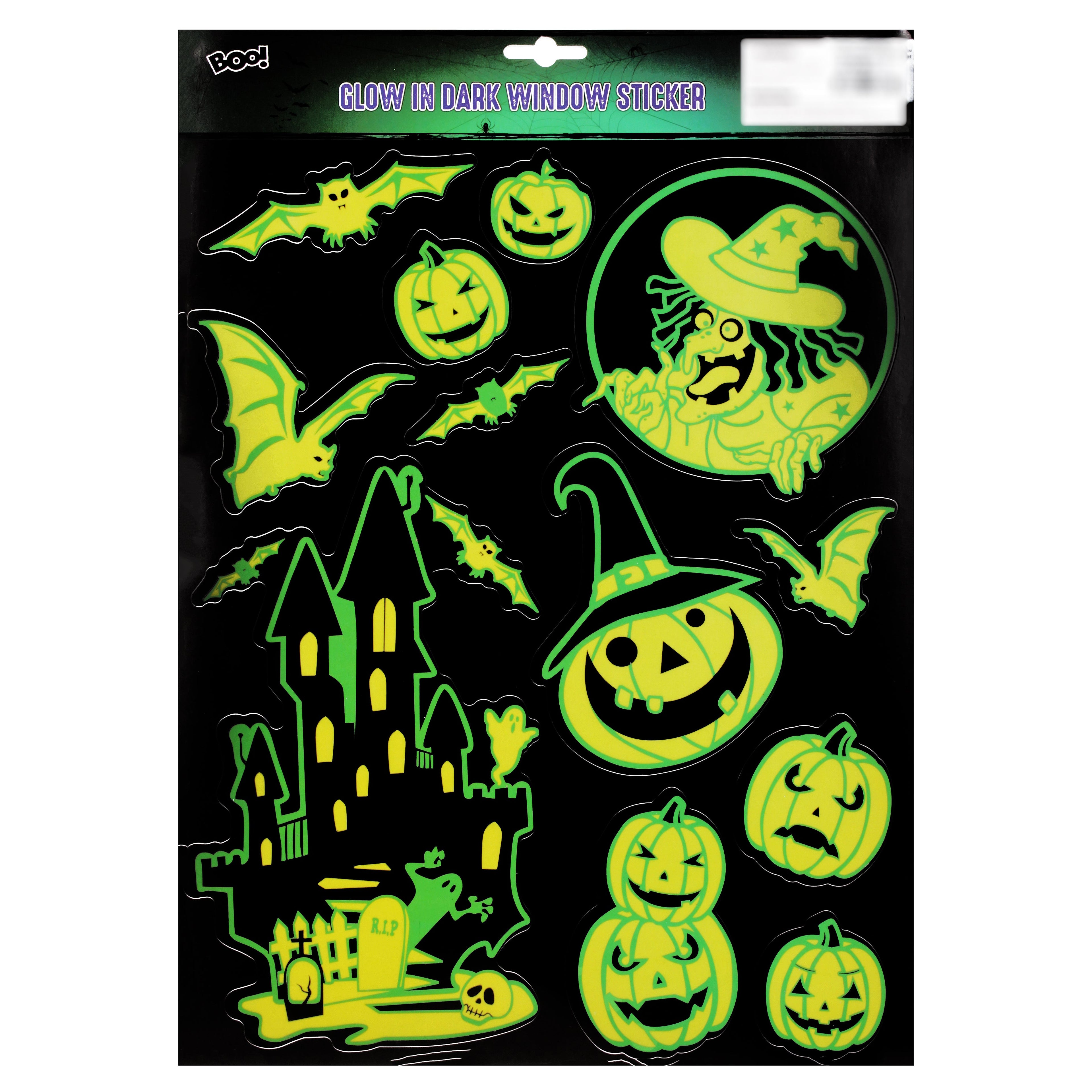 Glow in the Dark - Window Stickers Assorted design 30cm 1sheet