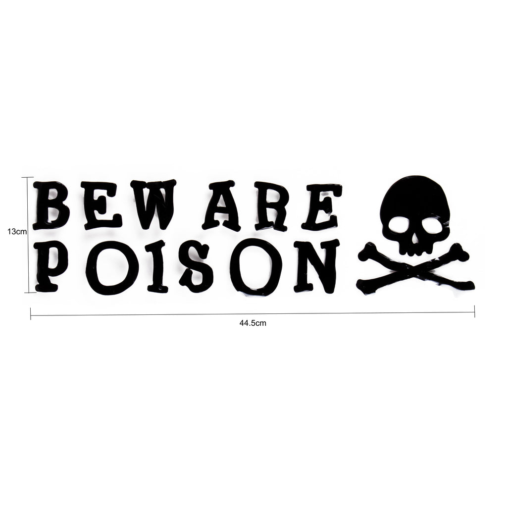 Gel Stickers - Beware Poison 50cm